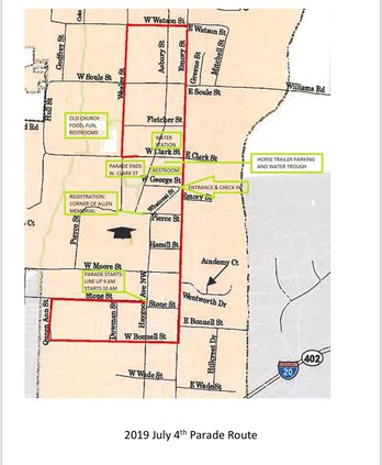 2019 parade map