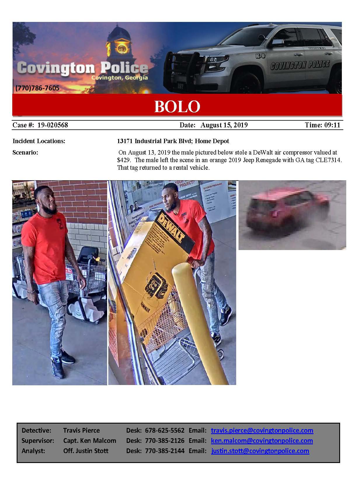 Thief targets Covington business after fleeing Conyers Reebok | Tanktop Damen | orange,detektiv agency.at